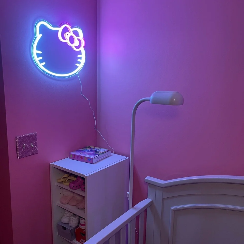 Hello Kitty Neon Dimmable Illuminated Wall Light Mirror